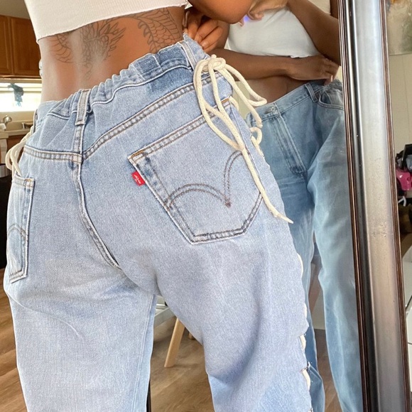 Custom Laced Levi jeans - Picture 1 of 6